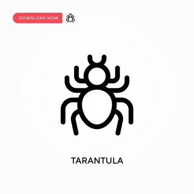Tarantula Basit vektör simgesi. Web sitesi veya mobil uygulama için modern, basit düz vektör çizimi
