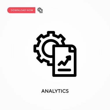 Analitik basit vektör simgesi. Web sitesi veya mobil uygulama için modern, basit düz vektör çizimi