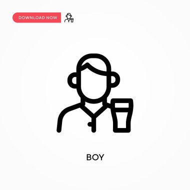 Çocuk basit vektör simgesi. Web sitesi veya mobil uygulama için modern, basit düz vektör çizimi