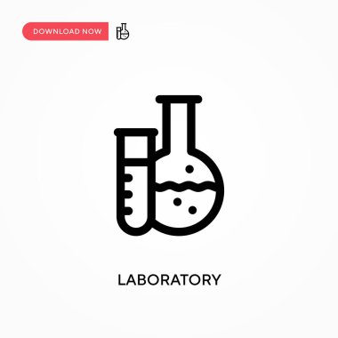 Laboratuvar Basit vektör simgesi. Web sitesi veya mobil uygulama için modern, basit düz vektör çizimi