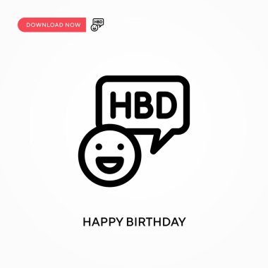 Mutlu yıllar Basit vektör simgesi. Web sitesi veya mobil uygulama için modern, basit düz vektör çizimi