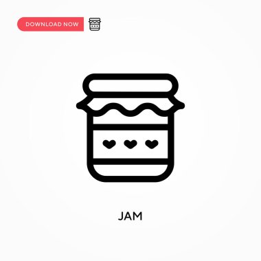 Jam Basit vektör simgesi. Web sitesi veya mobil uygulama için modern, basit düz vektör çizimi