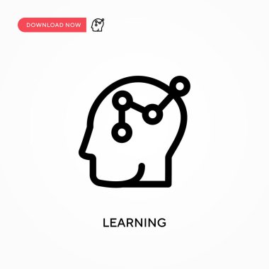 Basit vektör simgesi öğreniliyor. Web sitesi veya mobil uygulama için modern, basit düz vektör çizimi