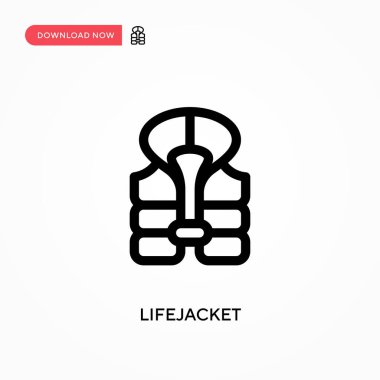 Can yeleği Basit vektör simgesi. Web sitesi veya mobil uygulama için modern, basit düz vektör çizimi