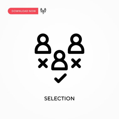 Seçim basit vektör simgesi. Web sitesi veya mobil uygulama için modern, basit düz vektör çizimi