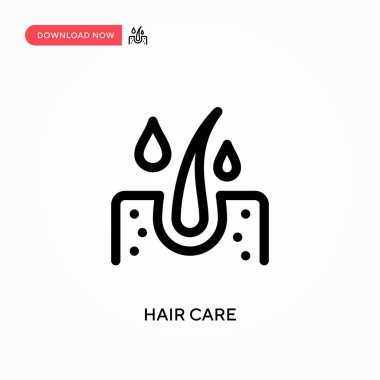 Saç bakımı basit vektör simgesi. Web sitesi veya mobil uygulama için modern, basit düz vektör çizimi