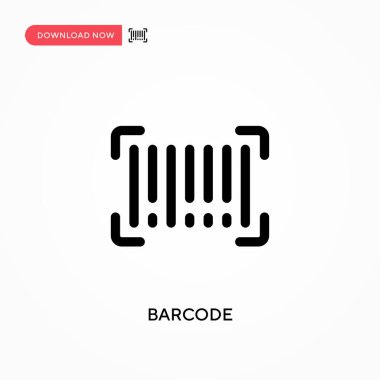 Barkod basit vektör simgesi. Web sitesi veya mobil uygulama için modern, basit düz vektör çizimi