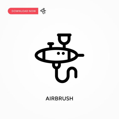 Hava fırçası Basit vektör simgesi. Web sitesi veya mobil uygulama için modern, basit düz vektör çizimi