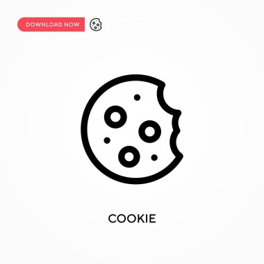 Kurabiye Basit vektör simgesi. Web sitesi veya mobil uygulama için modern, basit düz vektör çizimi