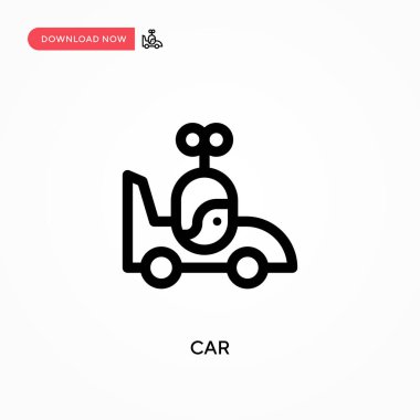 Basit araba vektör simgesi. Web sitesi veya mobil uygulama için modern, basit düz vektör çizimi