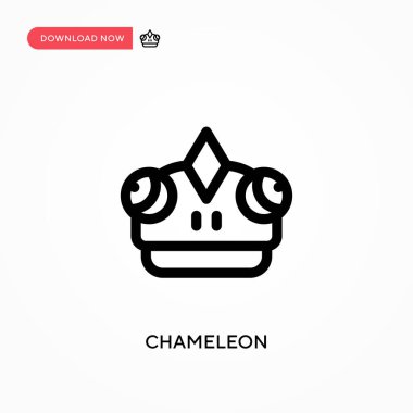 Bukalemun basit vektör simgesi. Web sitesi veya mobil uygulama için modern, basit düz vektör çizimi