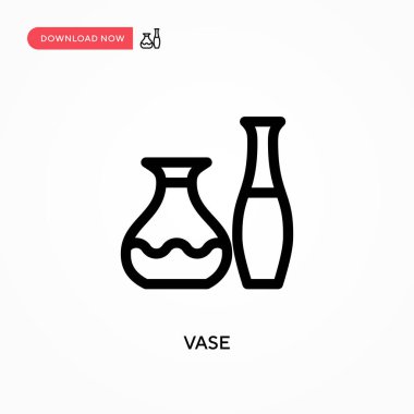 Vazo basit vektör simgesi. Web sitesi veya mobil uygulama için modern, basit düz vektör çizimi