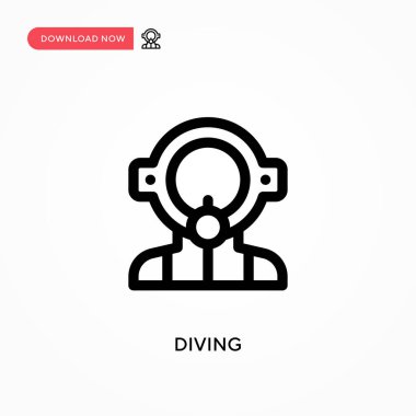 Basit vektör simgesi daldırılıyor. Web sitesi veya mobil uygulama için modern, basit düz vektör çizimi