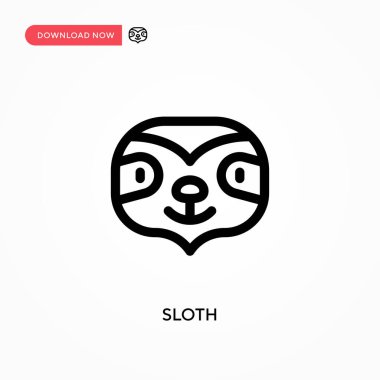 Tembel hayvan basit vektör simgesi. Web sitesi veya mobil uygulama için modern, basit düz vektör çizimi