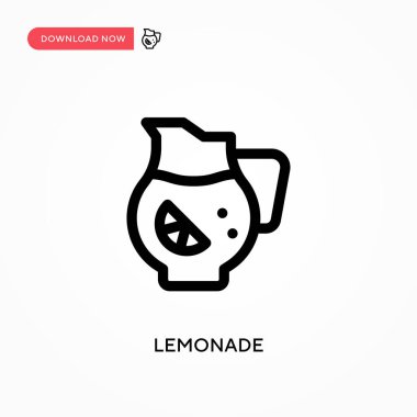 Limonata Basit vektör simgesi. Web sitesi veya mobil uygulama için modern, basit düz vektör çizimi