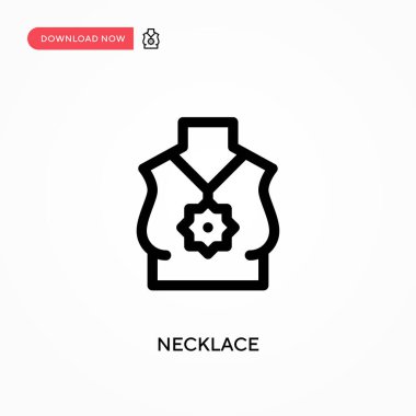 Kolye basit vektör simgesi. Web sitesi veya mobil uygulama için modern, basit düz vektör çizimi