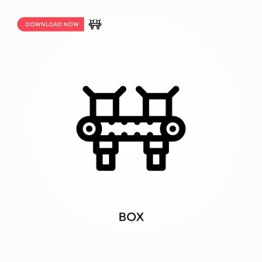 Kutu Basit vektör simgesi. Web sitesi veya mobil uygulama için modern, basit düz vektör çizimi