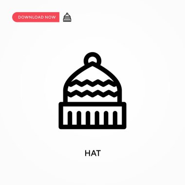 Şapka Basit vektör simgesi. Web sitesi veya mobil uygulama için modern, basit düz vektör çizimi
