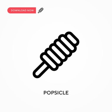Popsicle Basit vektör simgesi. Web sitesi veya mobil uygulama için modern, basit düz vektör çizimi