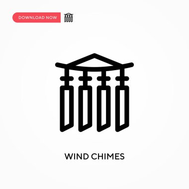 Rüzgar çanları basit vektör simgesi. Web sitesi veya mobil uygulama için modern, basit düz vektör çizimi