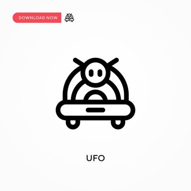 Ufo Basit vektör simgesi. Web sitesi veya mobil uygulama için modern, basit düz vektör çizimi