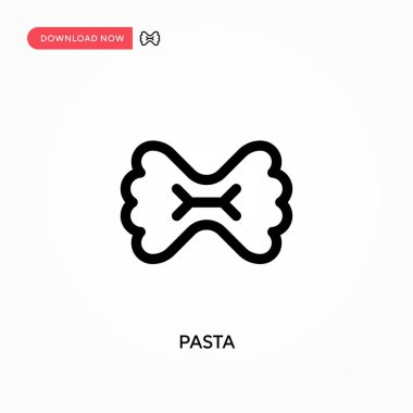Basit makarna vektör simgesi. Web sitesi veya mobil uygulama için modern, basit düz vektör çizimi