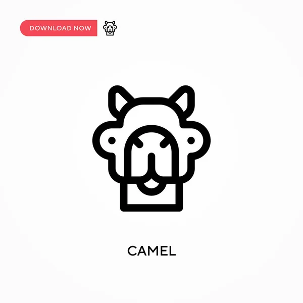 Camel Eenvoudig Vectoricoon Moderne Eenvoudige Platte Vectorillustratie Voor Website Mobiele — Stockvector
