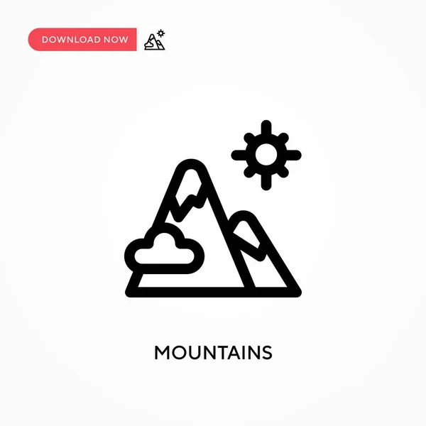 Mountains Simple vector icon. Modern, simple flat vector illustration for web site or mobile app