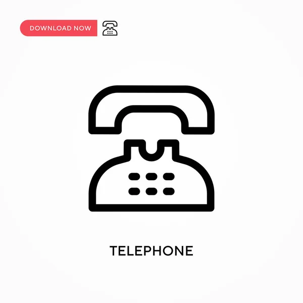 Telephone Simple Vector Icon Modern Simple Flat Vector Illustration Web — Stock Vector