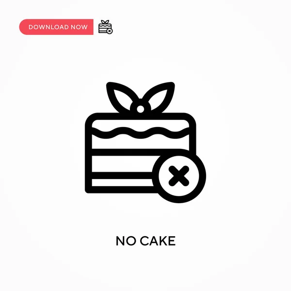 Kein Kuchen Einfaches Vektorsymbol Moderne Einfache Flache Vektordarstellung Für Website — Stockvektor
