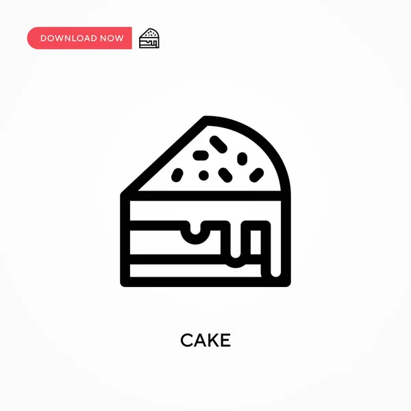 Cake Eenvoudige Vector Icoon Moderne Eenvoudige Platte Vectorillustratie Voor Website — Stockvector