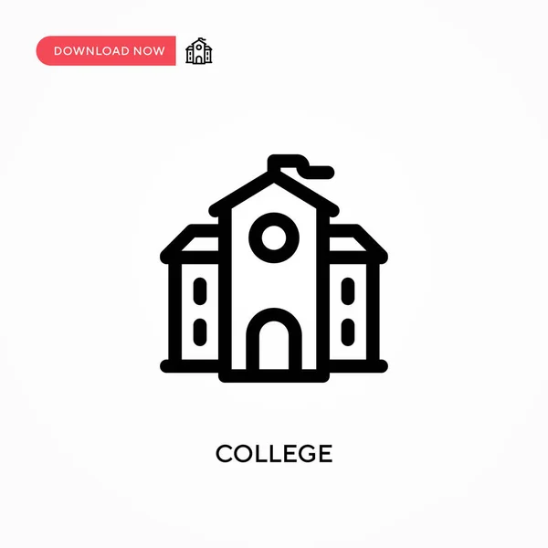 College Simple Vector Icon Modern Simple Flat Vector Illustration Web — Stock Vector
