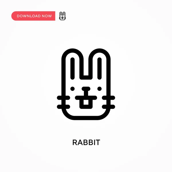 Kaninchen Einfaches Vektor Symbol Moderne Einfache Flache Vektordarstellung Für Website — Stockvektor