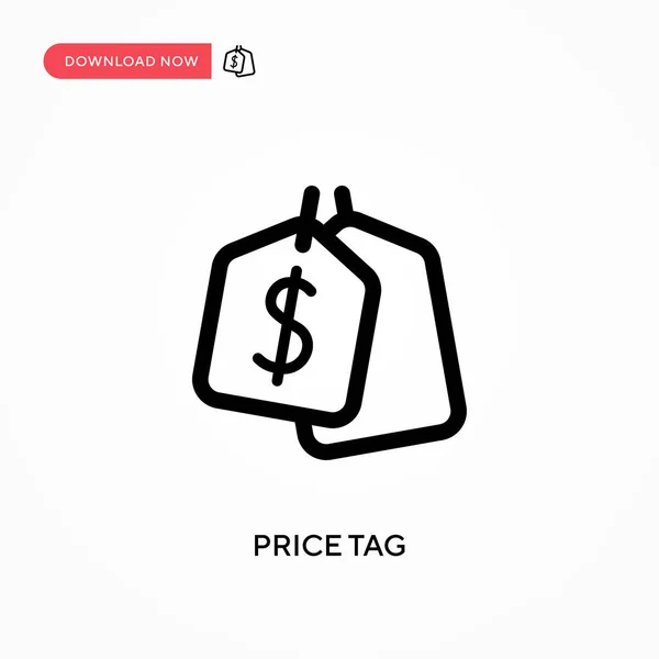 Price Tag Simple Vector Icon Modern Simple Flat Vector Illustration — Stock Vector