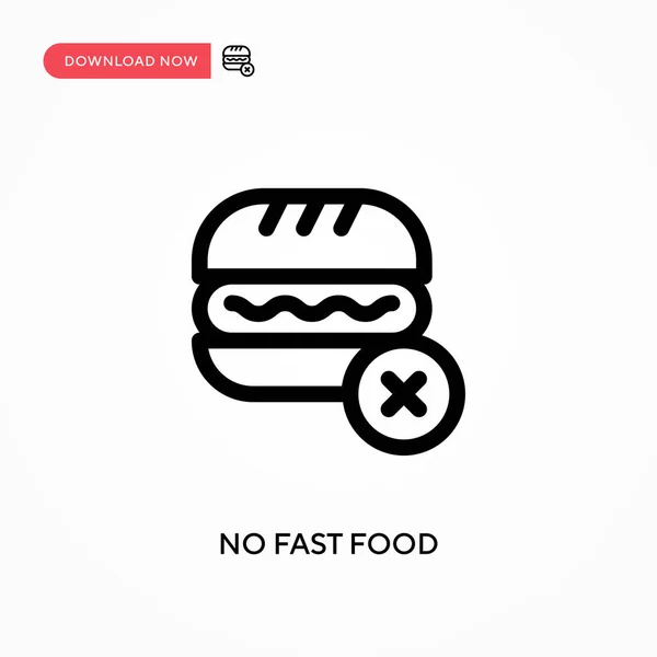 Keine Fast Food Ikone Moderne Einfache Flache Vektordarstellung Für Website — Stockvektor