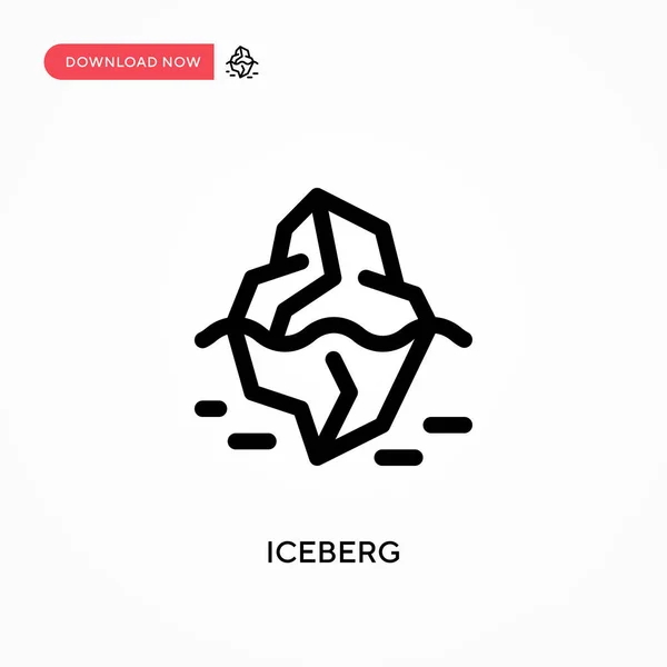 Iceberg Icono Vector Simple Moderno Simple Ilustración Vector Plano Para — Vector de stock
