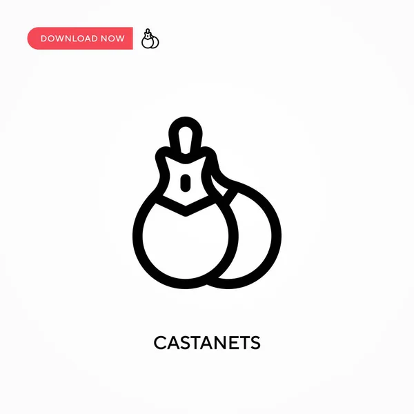 Castanets Απλό Διανυσματικό Εικονίδιο Σύγχρονη Απλή Επίπεδη Διανυσματική Απεικόνιση Για — Διανυσματικό Αρχείο