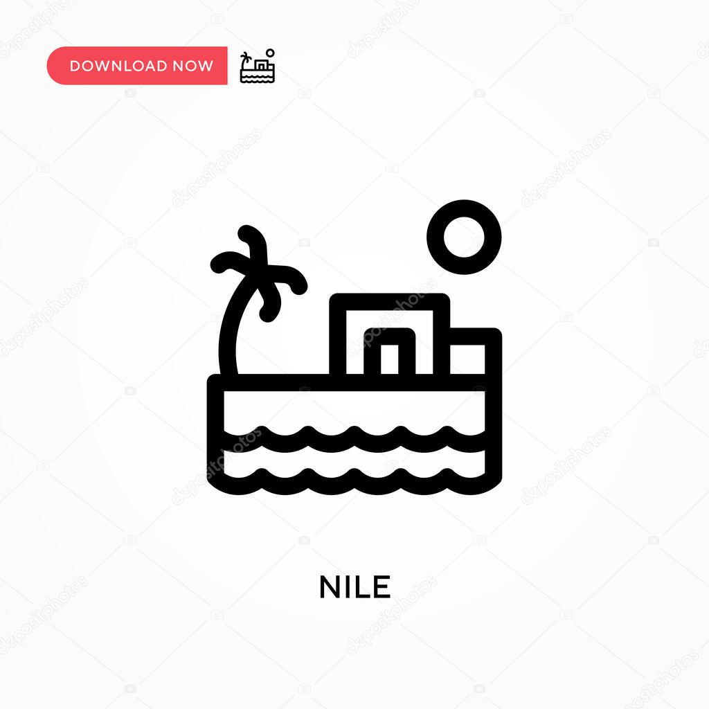 Nile Simple vector icon. Modern, simple flat vector illustration for web site or mobile app