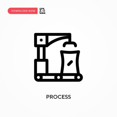 İşlem Basit vektör simgesi. Web sitesi veya mobil uygulama için modern, basit düz vektör çizimi