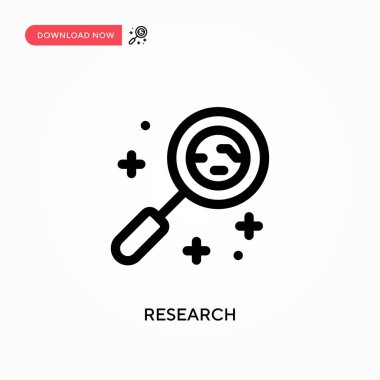 Basit vektör simgesini araştır. Web sitesi veya mobil uygulama için modern, basit düz vektör çizimi