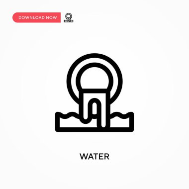 Su basit vektör simgesi. Web sitesi veya mobil uygulama için modern, basit düz vektör çizimi