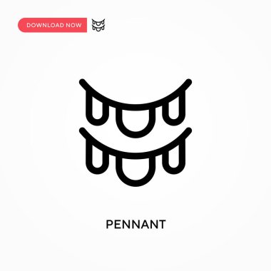 Pennant Basit vektör simgesi. Web sitesi veya mobil uygulama için modern, basit düz vektör çizimi