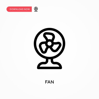Fan Basit vektör simgesi. Web sitesi veya mobil uygulama için modern, basit düz vektör çizimi
