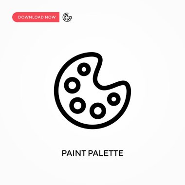 Palet basit vektör simgesini boya. Web sitesi veya mobil uygulama için modern, basit düz vektör çizimi