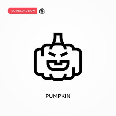 Balkabağı basit vektör simgesi. Web sitesi veya mobil uygulama için modern, basit düz vektör çizimi