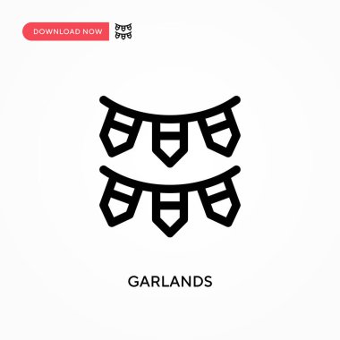 Çelenkler basit vektör simgesi. Web sitesi veya mobil uygulama için modern, basit düz vektör çizimi