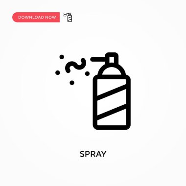 Sprey Basit vektör simgesi. Web sitesi veya mobil uygulama için modern, basit düz vektör çizimi