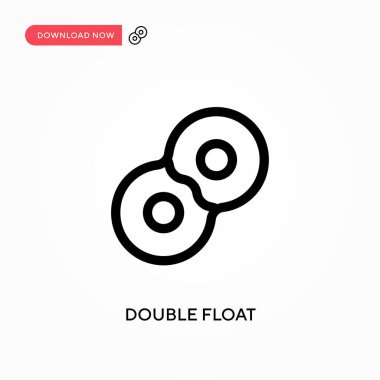 Çifte Basit vektör simgesi. Web sitesi veya mobil uygulama için modern, basit düz vektör çizimi