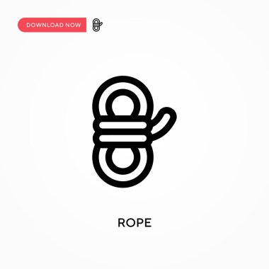 Halat Basit vektör simgesi. Web sitesi veya mobil uygulama için modern, basit düz vektör çizimi