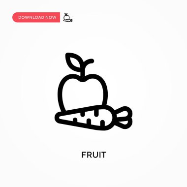 Meyve Basit vektör simgesi. Web sitesi veya mobil uygulama için modern, basit düz vektör çizimi